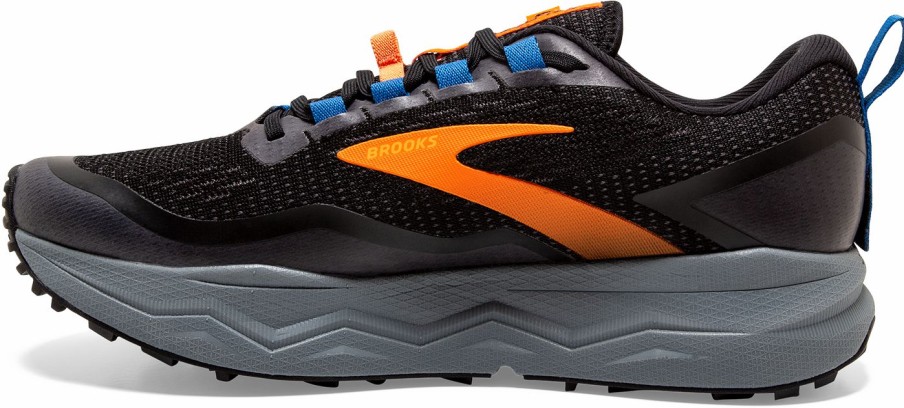 Footwear * | Brooks Men'S Caldera 5 (041 Black/Orange/Blue)