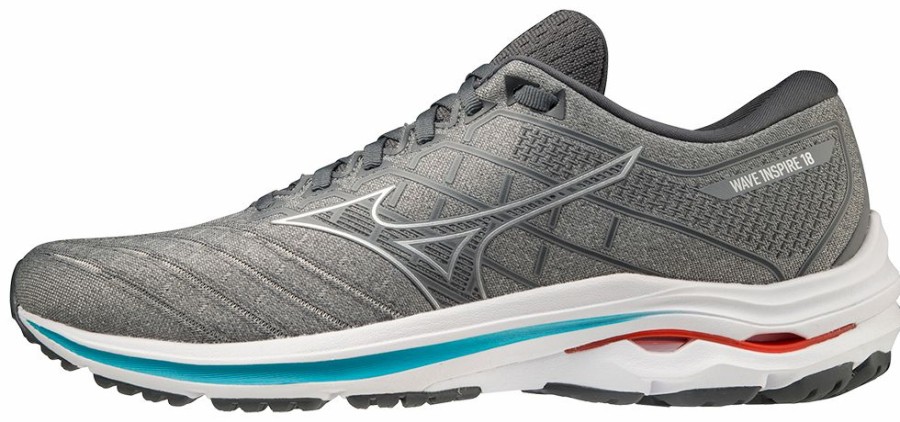 Footwear * | Mizuno Men'S Wave Inspire 18 (Ug73 Ultimate Grey/Silver)