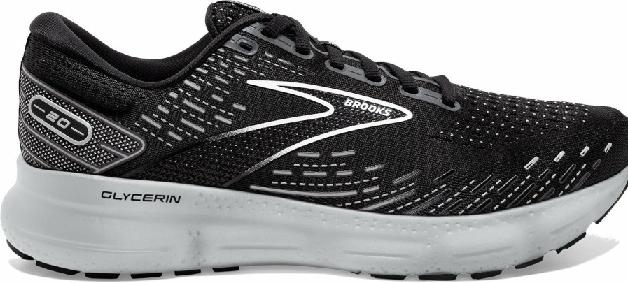 Footwear * | Brooks Men'S Glycerin 20 (059 Black/White/Alloy)