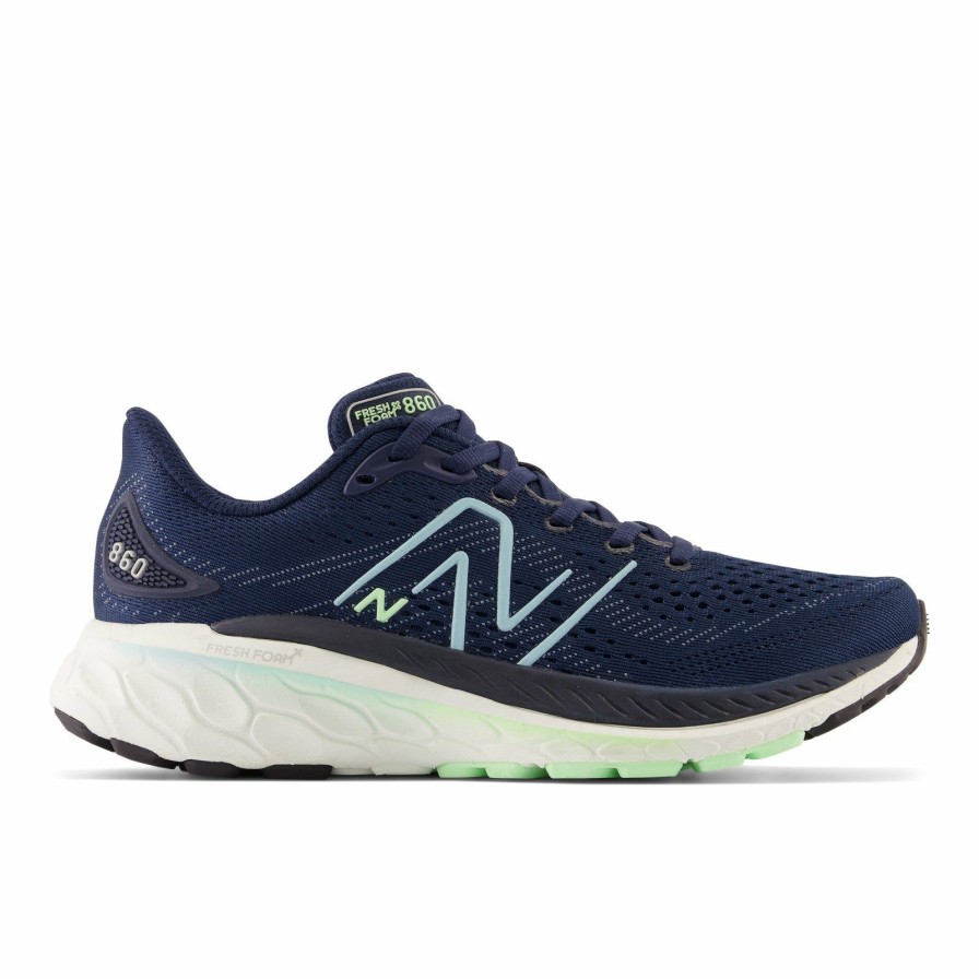 Footwear * | New Balance Women'S Fresh Foam X 860 V13 (N Nb Navy/Bleach Blue/Green Aura)