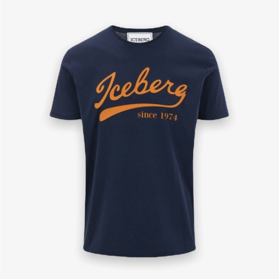 Iceberg * | Iceberg Script Navy Tee