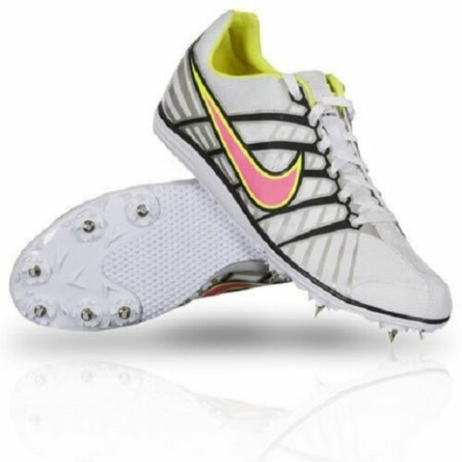 Footwear * | Nike Women'S Zoom Rival D 6 (160 White/Pink Flash/Black/Metallic Silver)