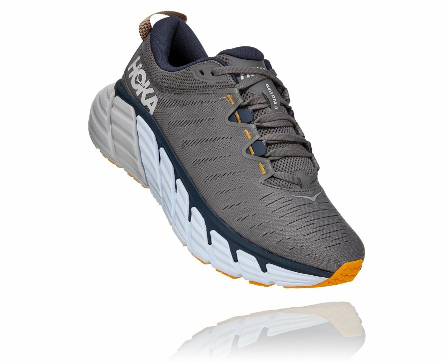 Footwear * | Hoka Men'S Gaviota 3 (Cgob Charcoal Gray/Ombre Blue)