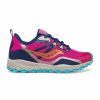 Footwear * | Saucony Big Kids Peregrine 12 Shield (99 Navy/Turquoise/Pink)