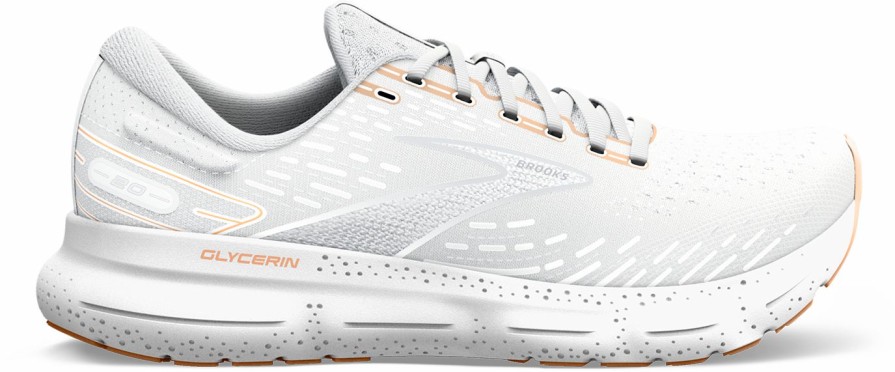 Footwear * | Brooks Women'S Glycerin 20 (133- White/Grey/Peach)