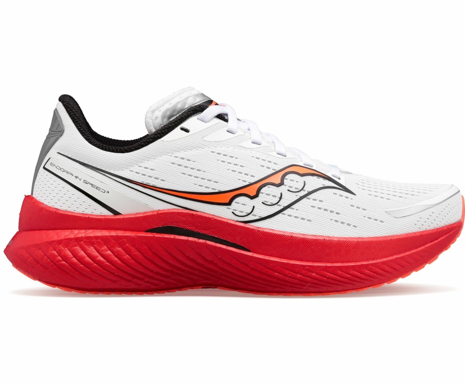 Footwear * | Saucony Men'S Endorphin Speed 3 (85 White/Black Vizi)