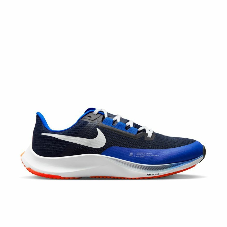 Footwear * | Nike Men'S Rival Fly 3 (451 Obsidian/Metallic Platinum/Racer Blue/White)