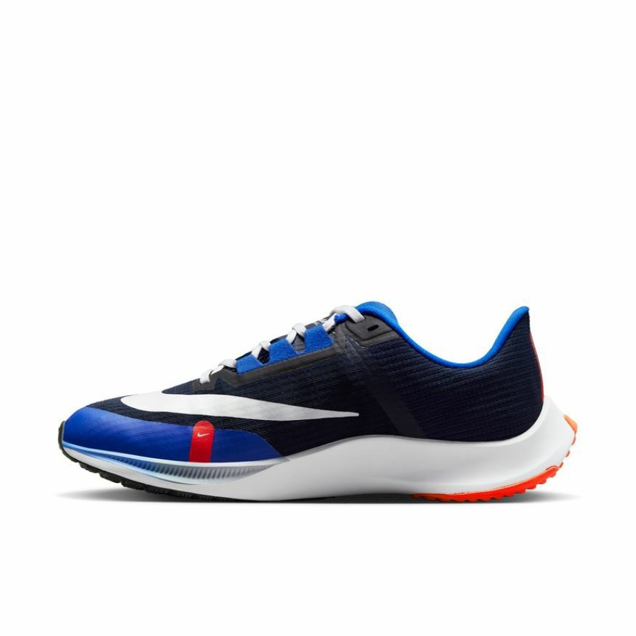 Footwear * | Nike Men'S Rival Fly 3 (451 Obsidian/Metallic Platinum/Racer Blue/White)