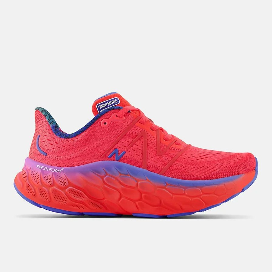 Footwear * | New Balance Women'S Fresh Foam More V4 (Ca Electric Red/Bright Lapis)