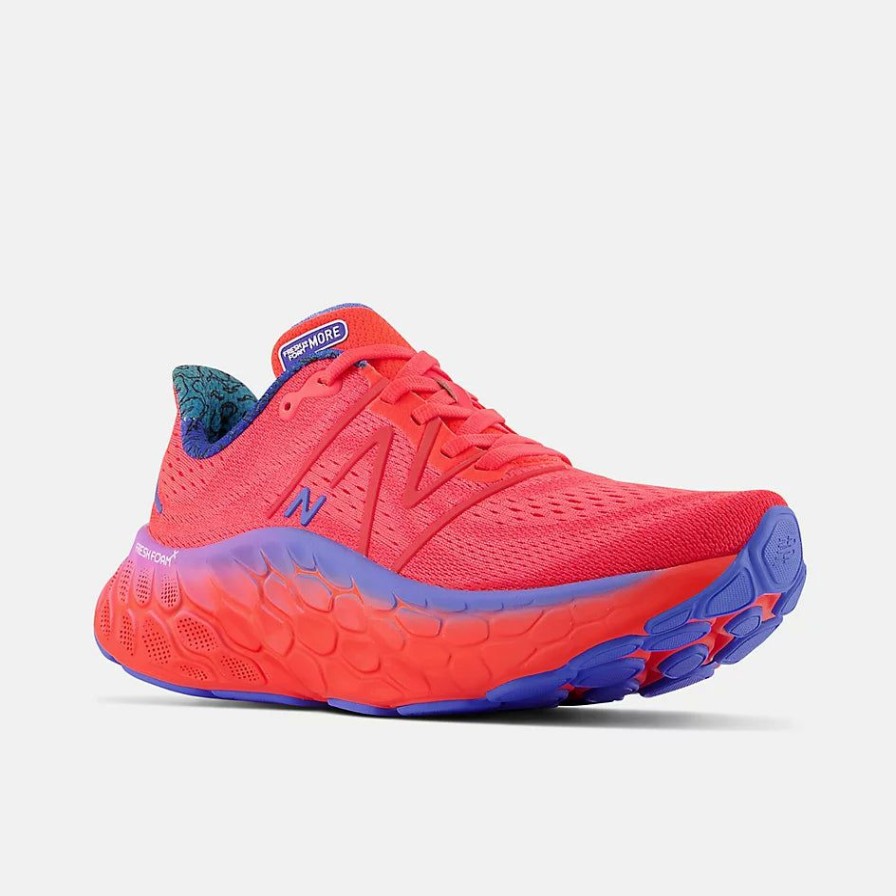 Footwear * | New Balance Women'S Fresh Foam More V4 (Ca Electric Red/Bright Lapis)