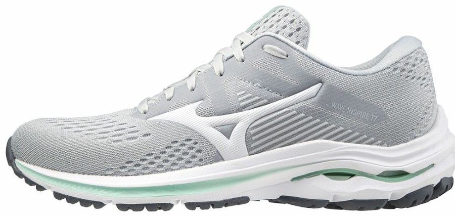 Footwear * | Mizuno Women'S Wave Inspire 17 (Hm00 -Harbor Mist/White)