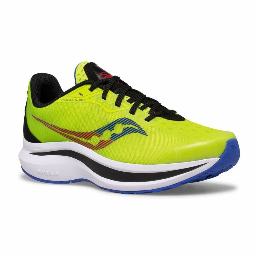 Footwear * | Saucony Kid'S Endorphin Kdz (Acid/Lime)