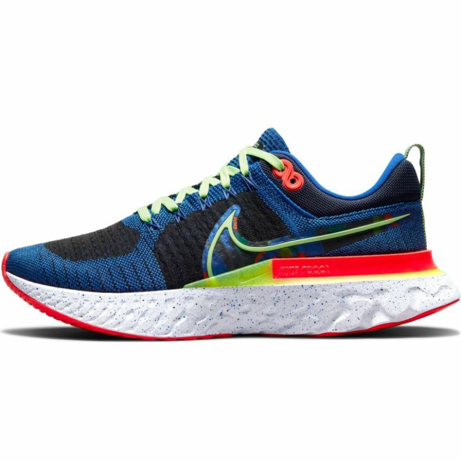 Footwear * | Nike Unisex React Infinity Run Flyknit 2 A.I.R. Kelly Anna London (400 Obsidian/Bright Crimson/Racer Blue)