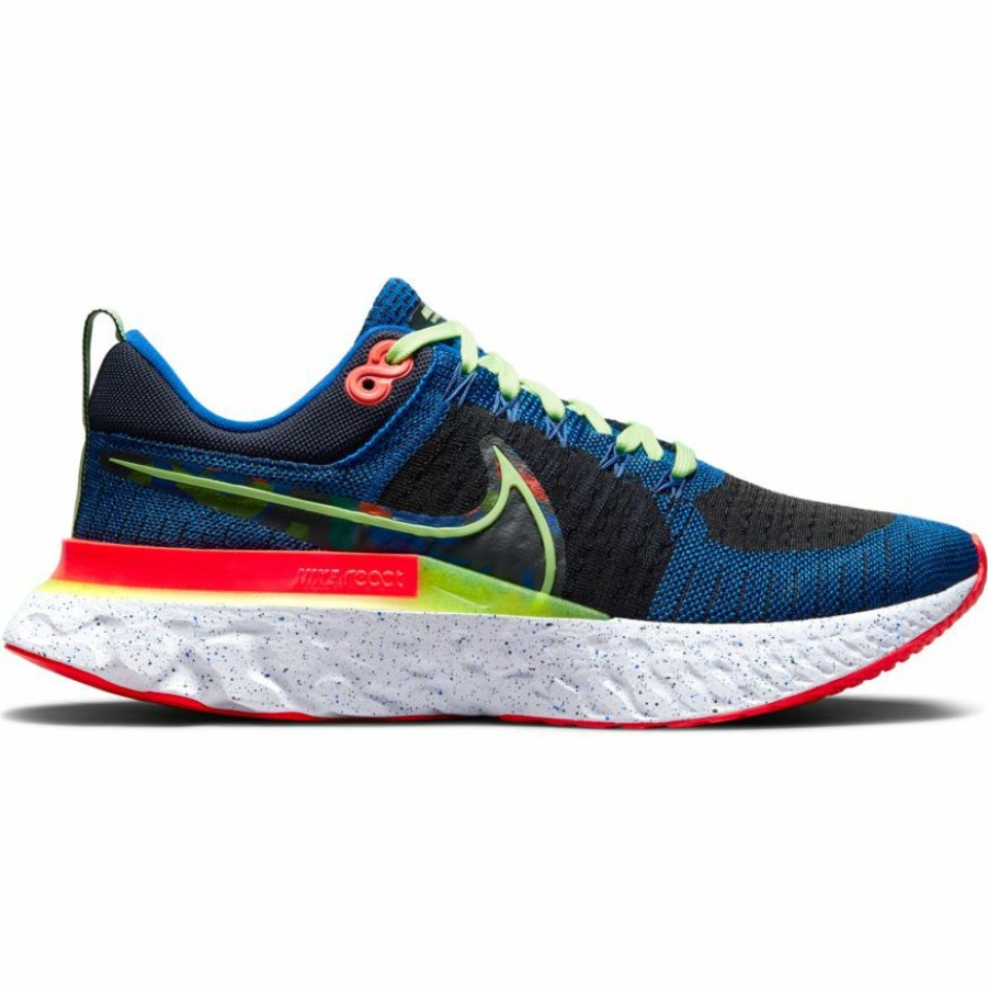 Footwear * | Nike Unisex React Infinity Run Flyknit 2 A.I.R. Kelly Anna London (400 Obsidian/Bright Crimson/Racer Blue)