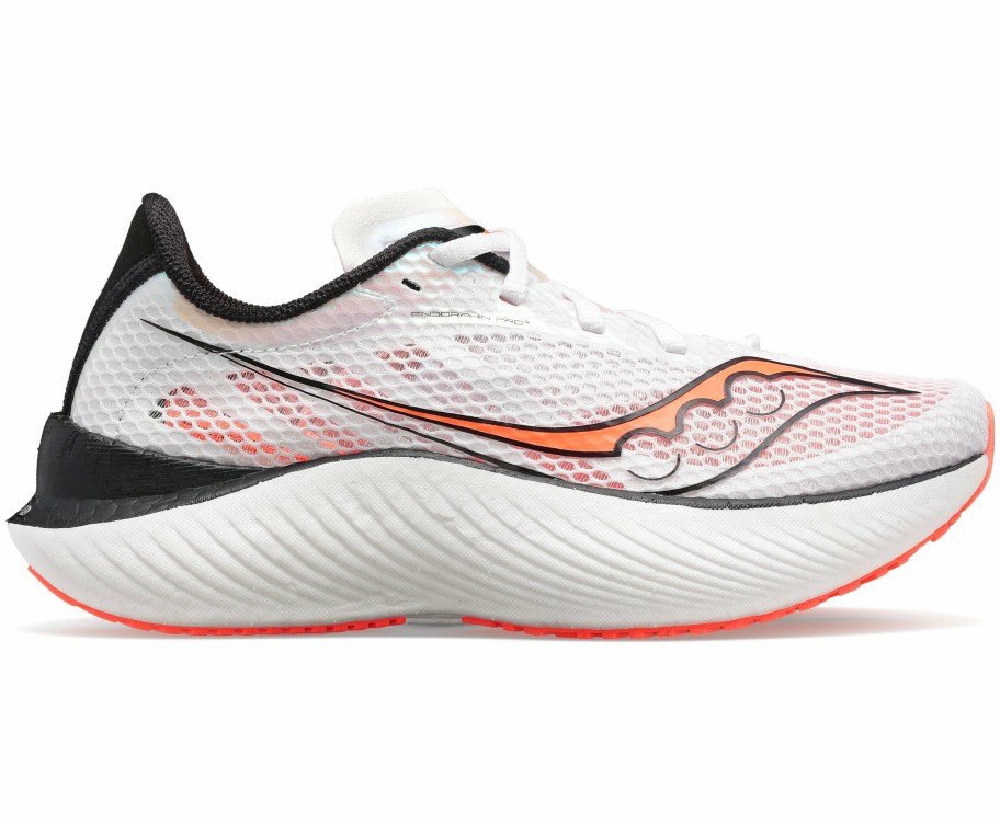 Footwear * | Saucony Women'S Endorphin Pro 3 (85 Black/White/Vizi Red)