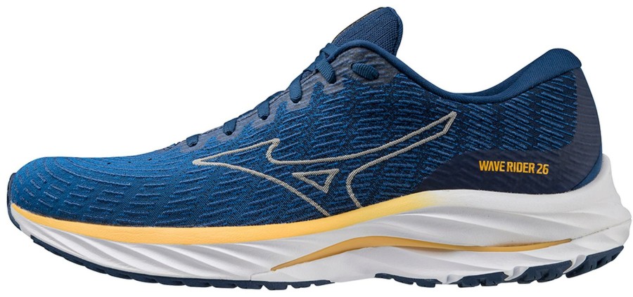 Footwear * | Mizuno Men'S Wave Rider 26 Ssw (Skvg Snorkel Blue/Vaporous Grey)