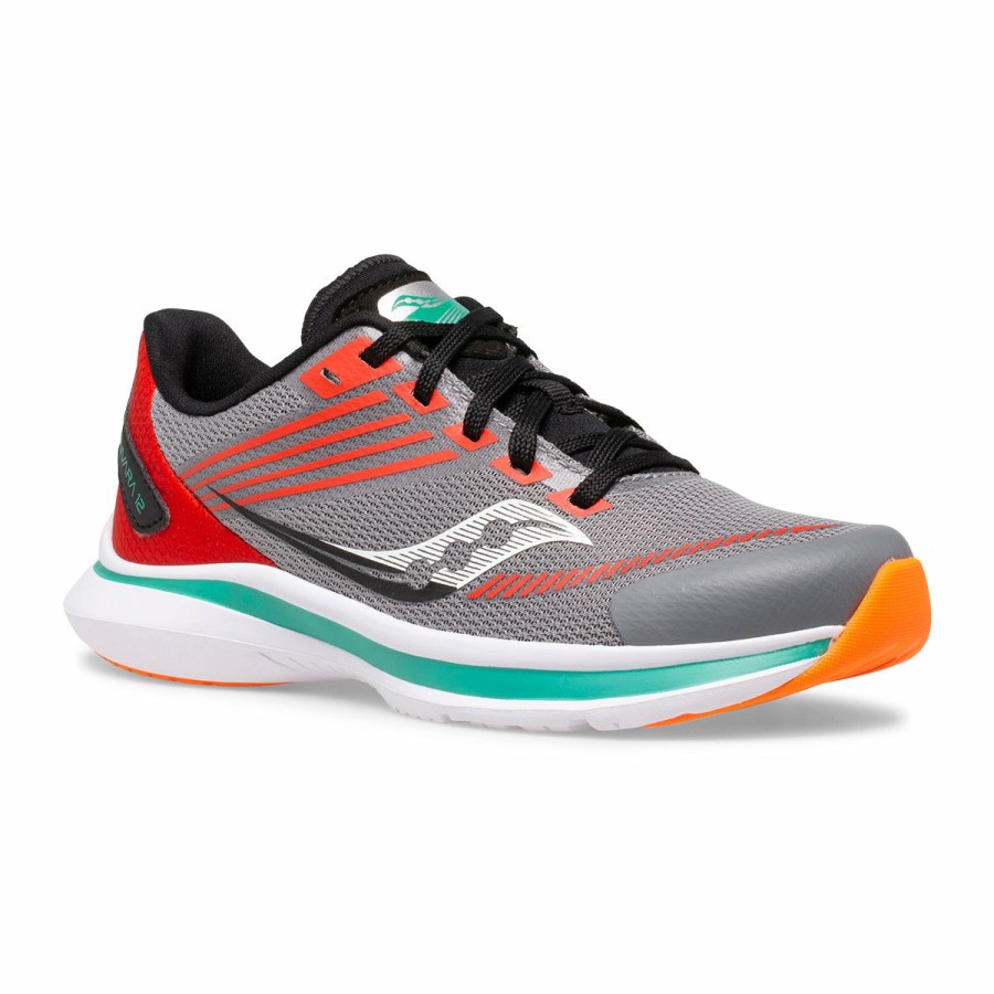 Footwear * | Saucony Kid'S Kinvara 12 (Grey/Orange)