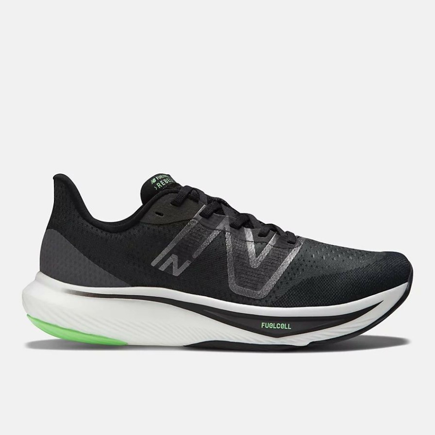 Footwear * | New Balance Men'S Fuelcell Rebel V3 (Mb Black/Infinity Blue/Vibrant Spring)