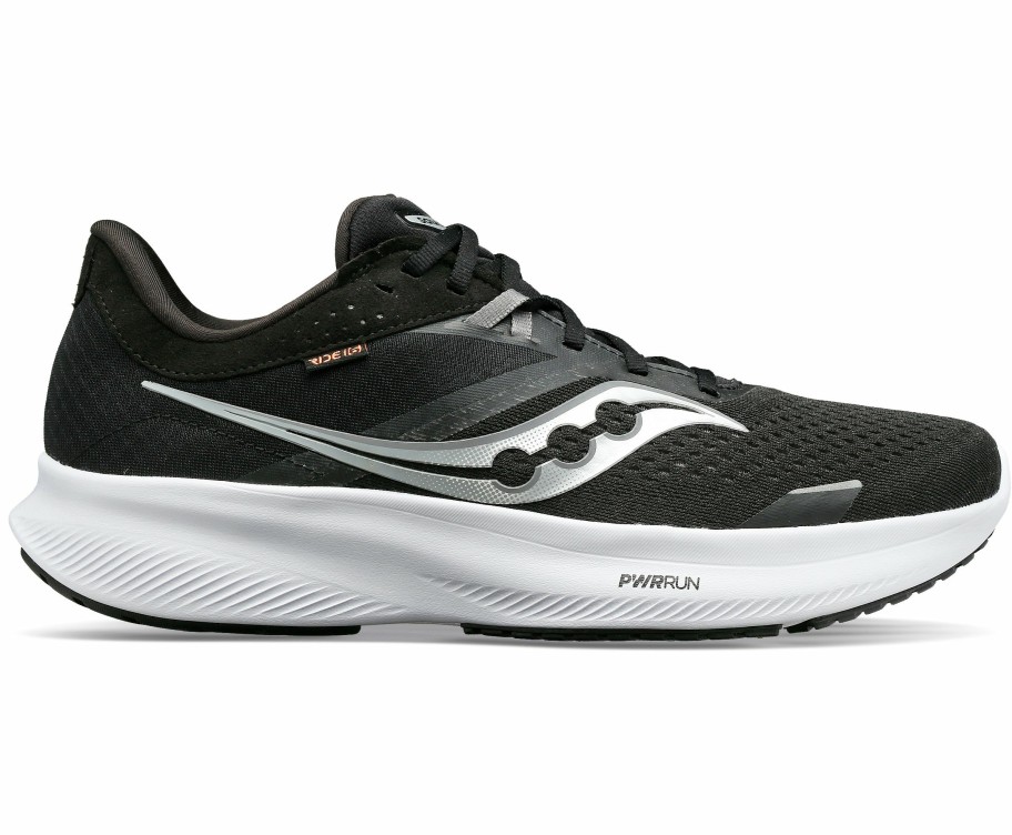 Footwear * | Saucony Men'S Ride 16 (05 Black/White)