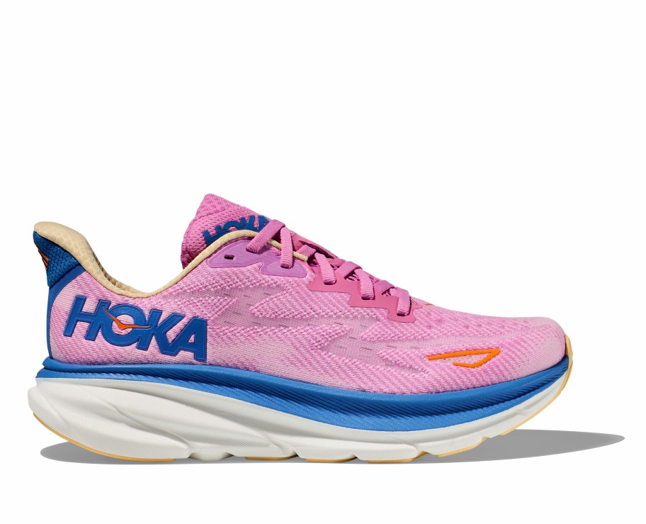 Footwear * | Hoka Women'S Clifton 9 Wide (Cslc Cyclamen/Sweet Lilac)