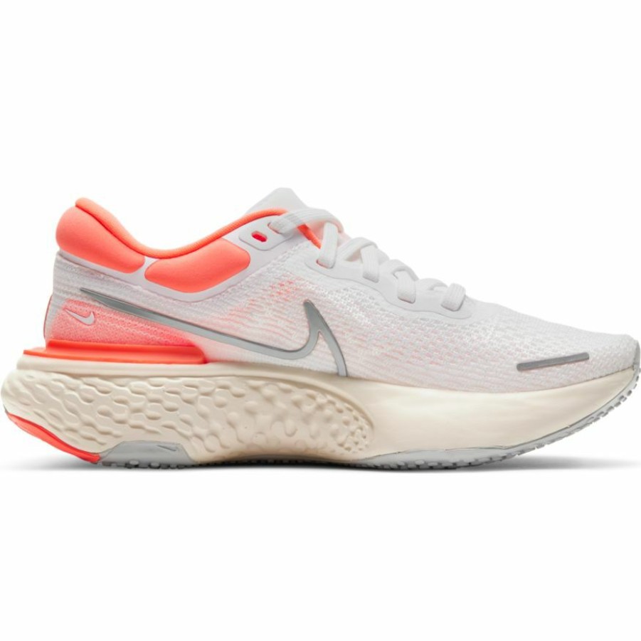 Footwear * | Nike Women'S Zoomx Invincible Run Flyknit (100 White/Metallic Silver/Bright Mango)