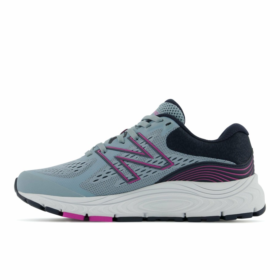 Footwear * | New Balance Women'S 840 V5 Wide (Cm Cyclone/Eclipse/Magenta Pop)