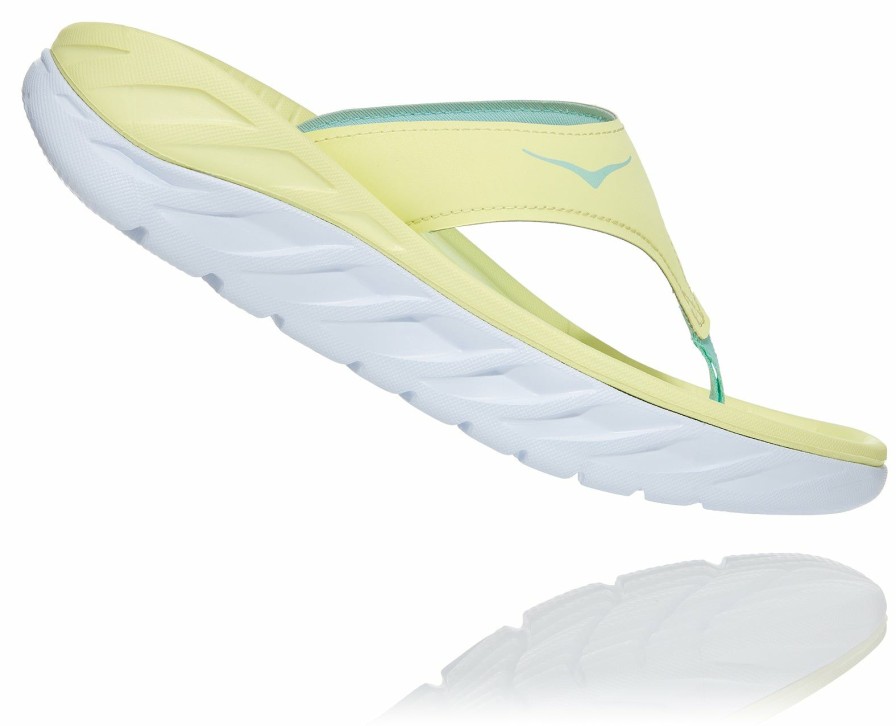 Footwear * | Hoka Women'S Ora Recovery Flip (Lgbt Luminary Green/Blue Tint)