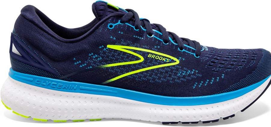 Footwear * | Brooks Men'S Glycerin 19 (443 Navy/Blue/Nightlife)