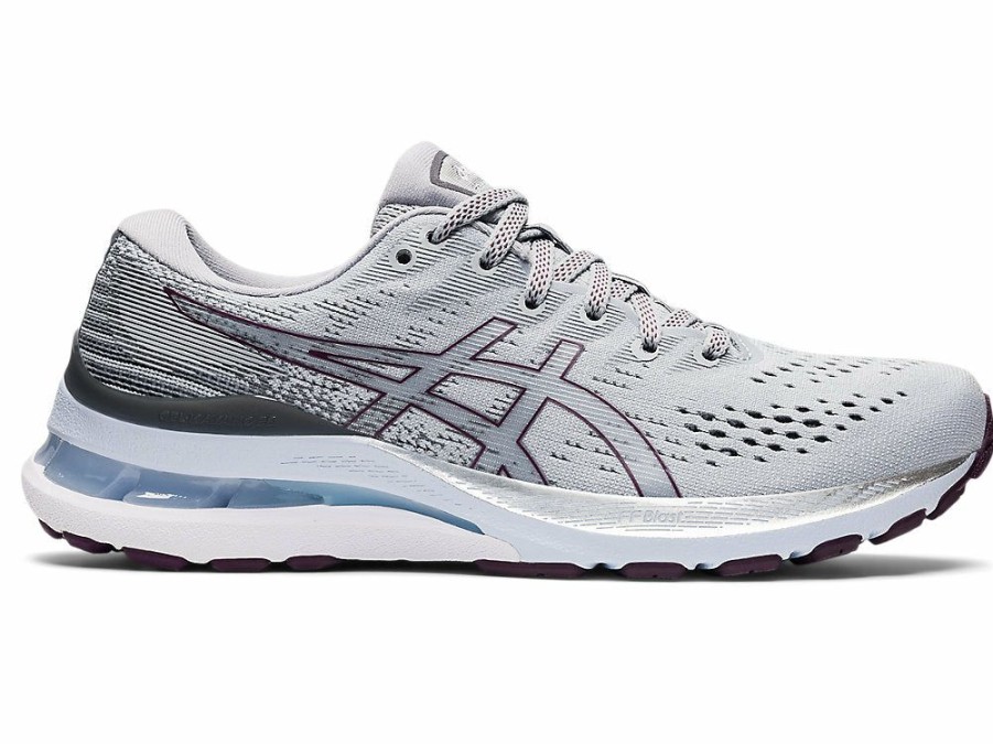 Footwear * | Asics Women'S Gel-Kayano 28 Wide (021 Piedmont Grey/Deep Plum)