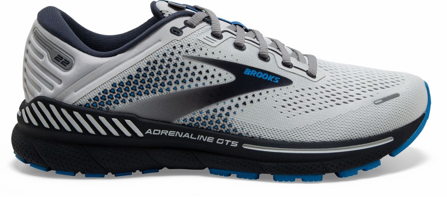 Footwear * | Brooks Men'S Adrenaline Gts 22 (023 Oyster/India Ink/Blue)