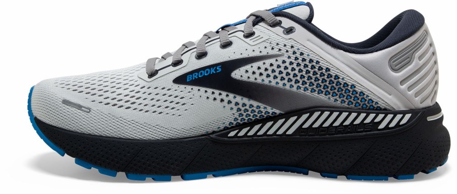 Footwear * | Brooks Men'S Adrenaline Gts 22 (023 Oyster/India Ink/Blue)