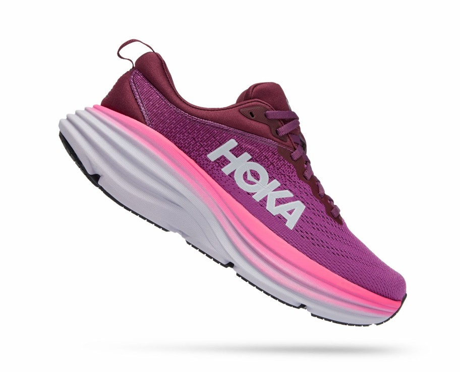 Footwear * | Hoka Women'S Bondi 8 (Bgwn Beautyberry/Grape Wine)