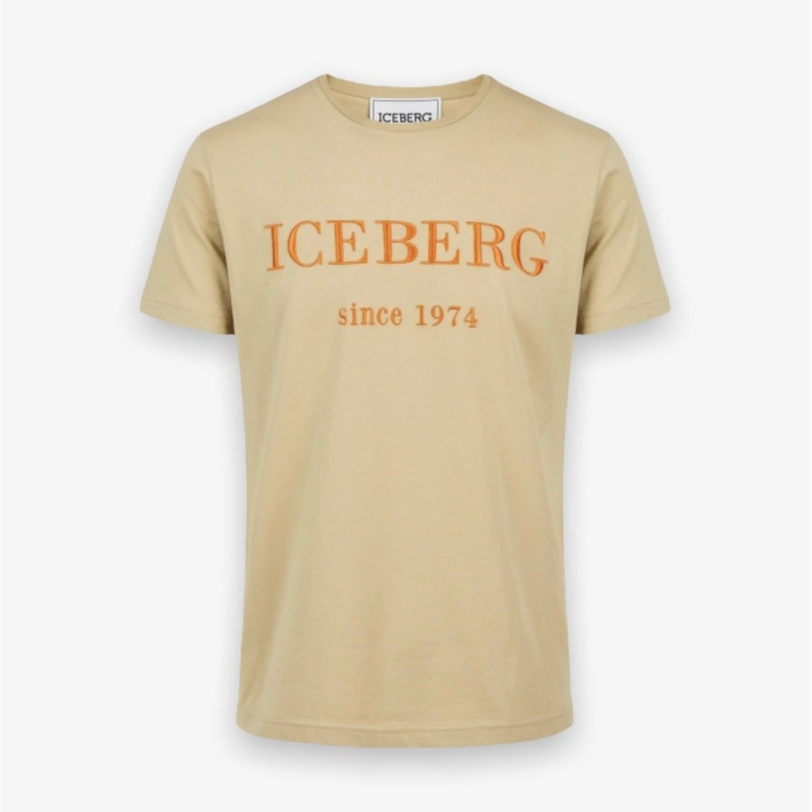 Iceberg * | Iceberg Logo Letter Tan Orange Tee