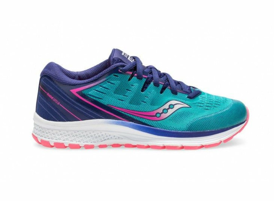 Footwear * | Saucony Kid'S Guide Iso 2 (6 Teal/Pink)