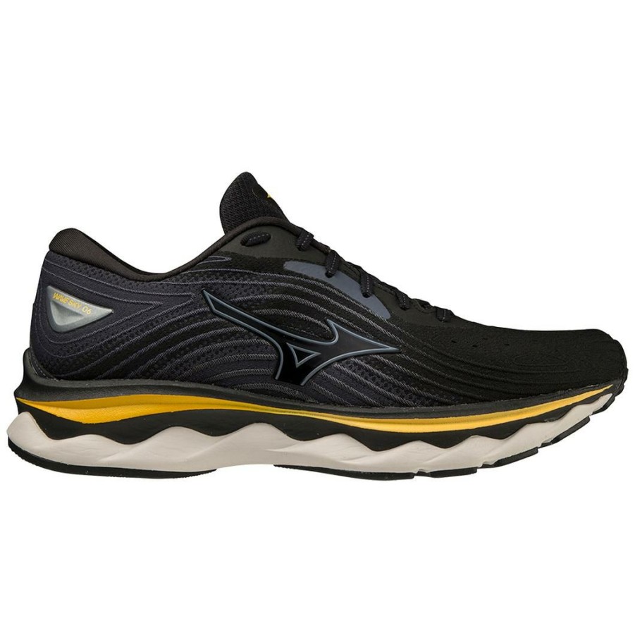 Footwear * | Mizuno Men'S Wave Sky 6 (909T Black/Tradewinds)