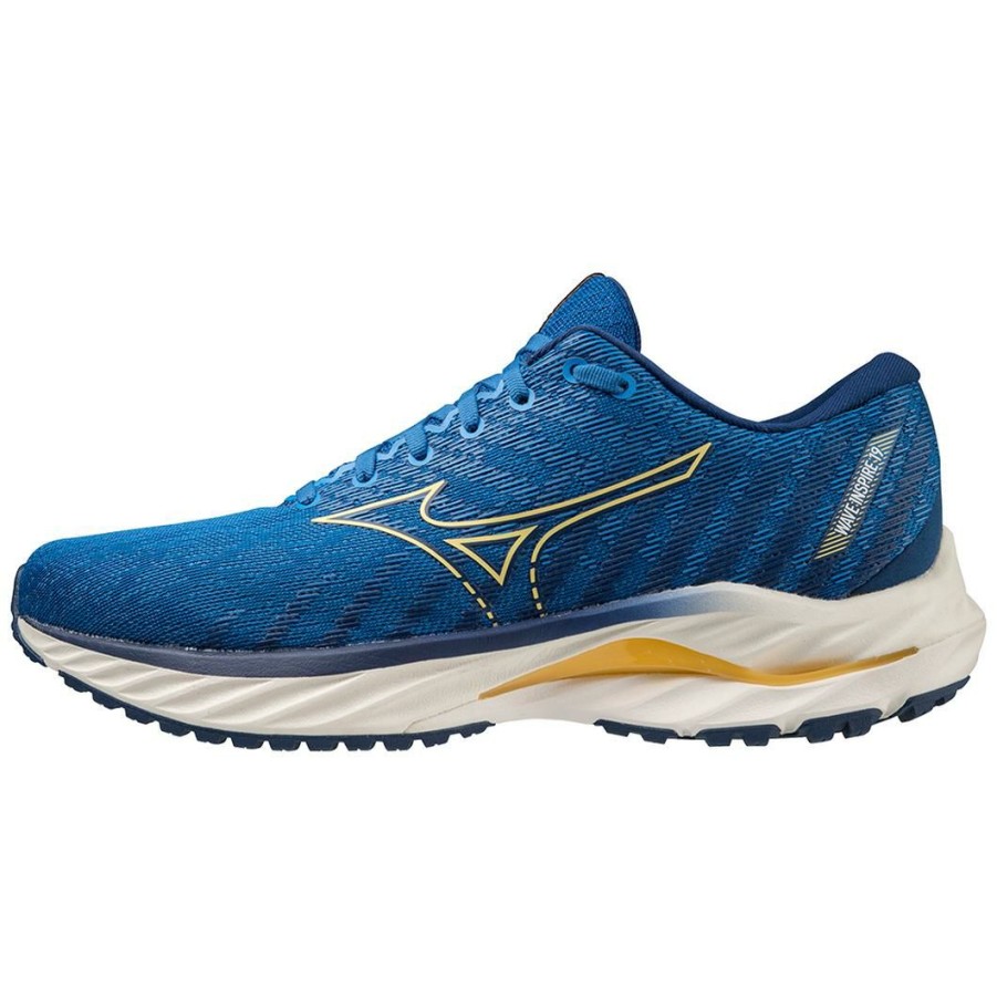 Footwear * | Mizuno Men'S Wave Inspire 19 (Sk2B Snorkel Blue/Pale Marigold)