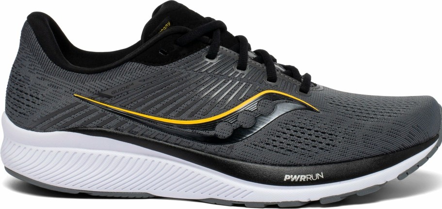 Footwear * | Saucony Men'S Guide 14 (45 Coal/Vizigold)