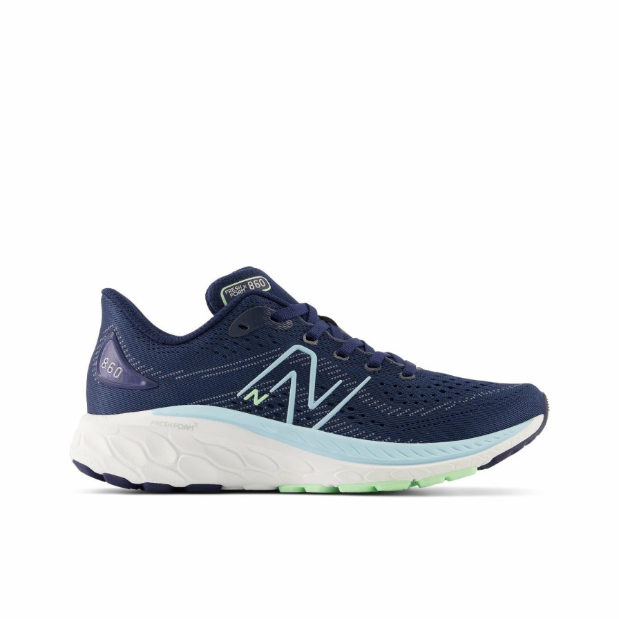 Footwear * | New Balance Kid'S Fresh Foam X 860 V13 (N Nb Navy/Bleach Blue/Green Aura)