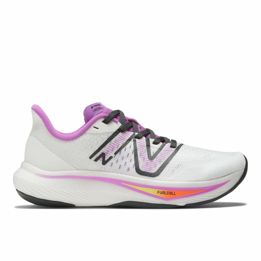 Footwear * | New Balance Women'S Fuelcell Rebel V3 (Cw- White/ Cosmic Rose/Blacktop)