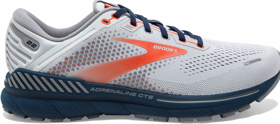 Footwear * | Brooks Men'S Adrenaline Gts 22 (004 Arctic/Red/Titan)