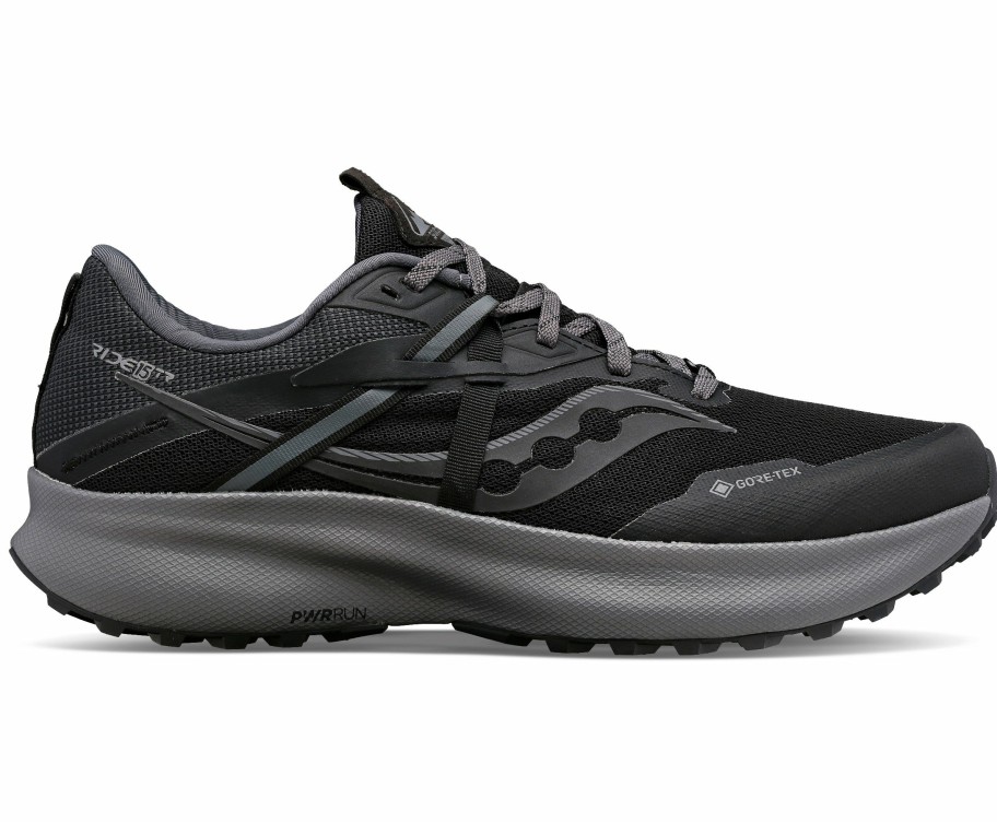 Footwear * | Saucony Men'S Ride 15 Tr Gtx (10 Black/Charcoal)