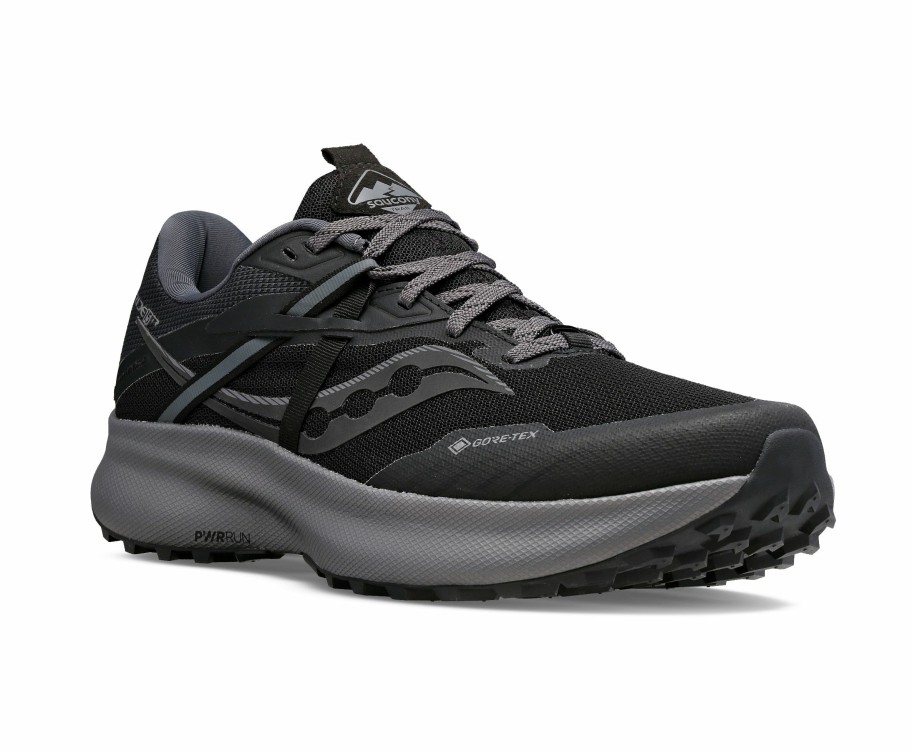 Footwear * | Saucony Men'S Ride 15 Tr Gtx (10 Black/Charcoal)