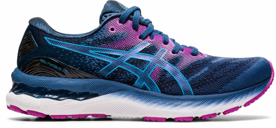 Footwear * | Asics Women'S Gel-Nimbus 23 (402 Grand Shark/Digital Aqua)