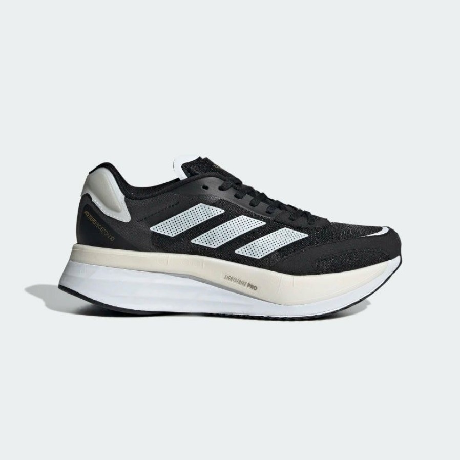 Footwear * | Adidas Women'S Adizero Boston 10 (Core Black / Cloud White / Gold Metallic)