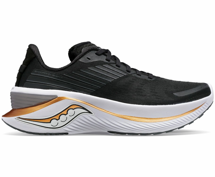 Footwear * | Saucony Women'S Endorphin Shift 3 (10 Black/Goldstruck)