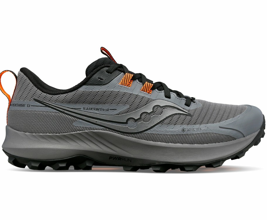 Footwear * | Saucony Men'S Peregrine 13 Gtx (05 Gravel/Black)