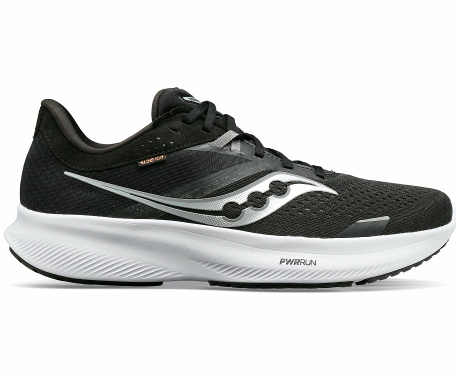 Footwear * | Saucony Women'S Ride 16 (05 Black/White)