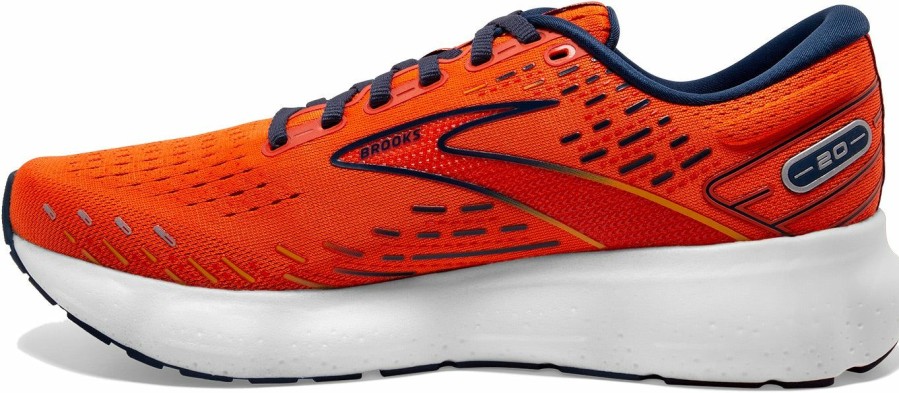 Footwear * | Brooks Men'S Glycerin 20 (843 Orange/Titan/Flame)