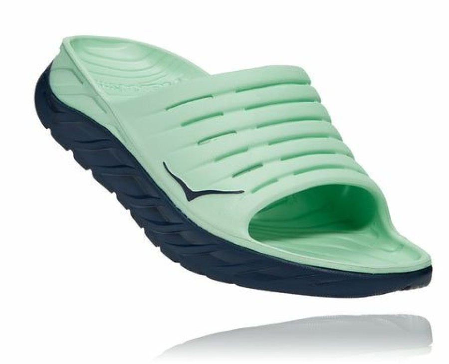 Footwear * | Hoka Men'S Ora Recovery Slide (Gaos Green Ash/Outer Space)