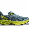 Footwear * | Hoka Men'S Speedgoat 5 Wide (Sbdct Stone Blue/Dark Citron)